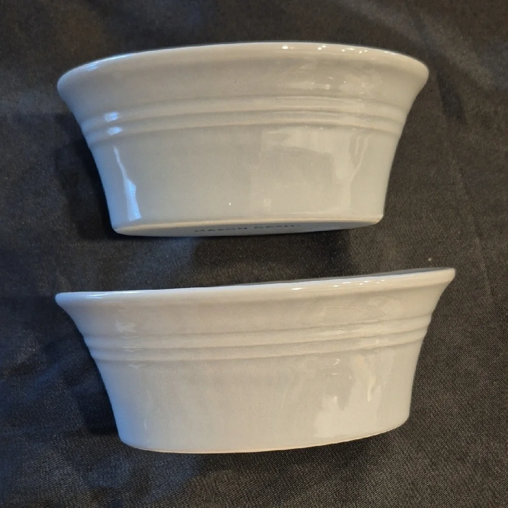 Mason Cash Set Of 2 Grey Oval 7 Inch Ceramic Baking Dishes